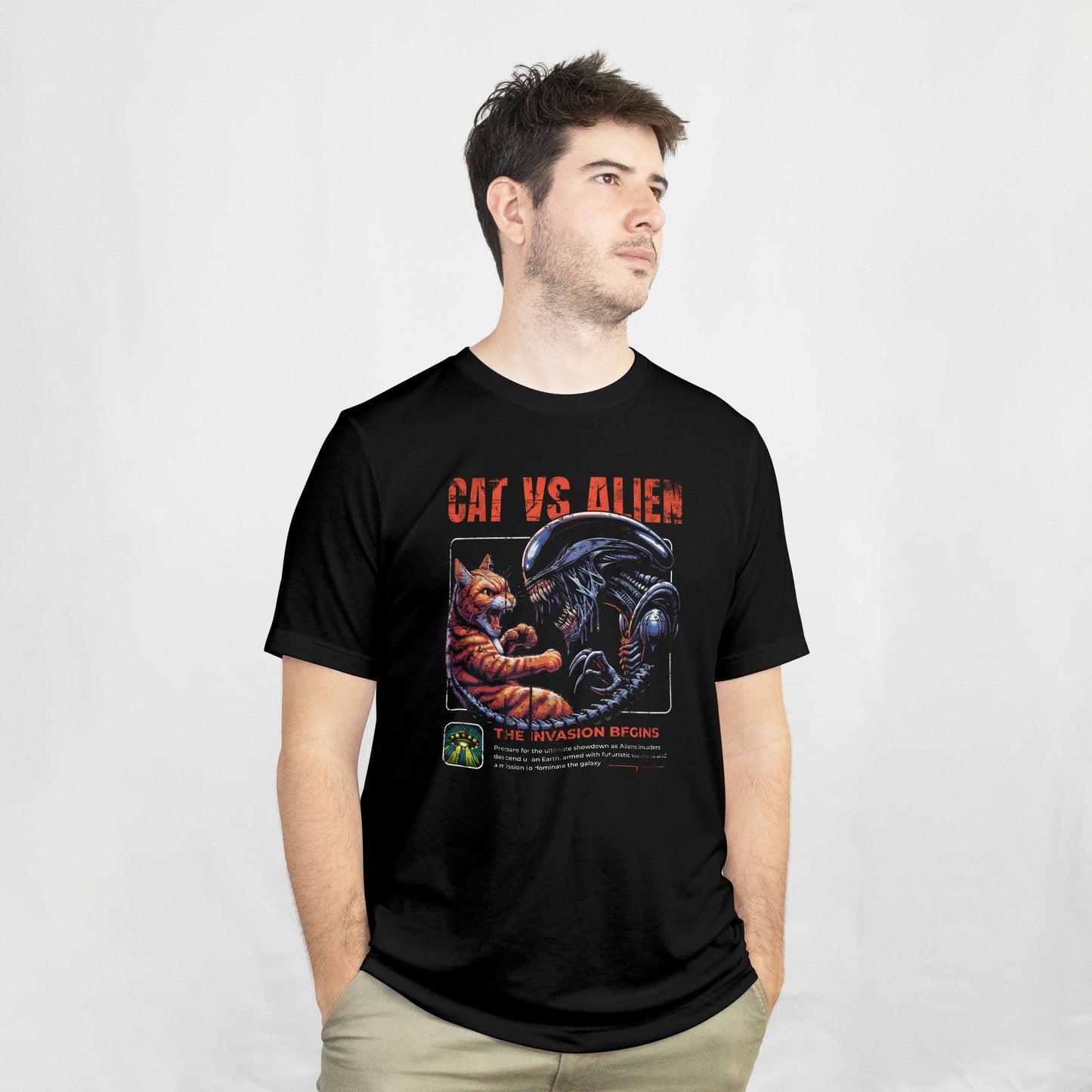 CAT VS ALIEN T-SHIRT