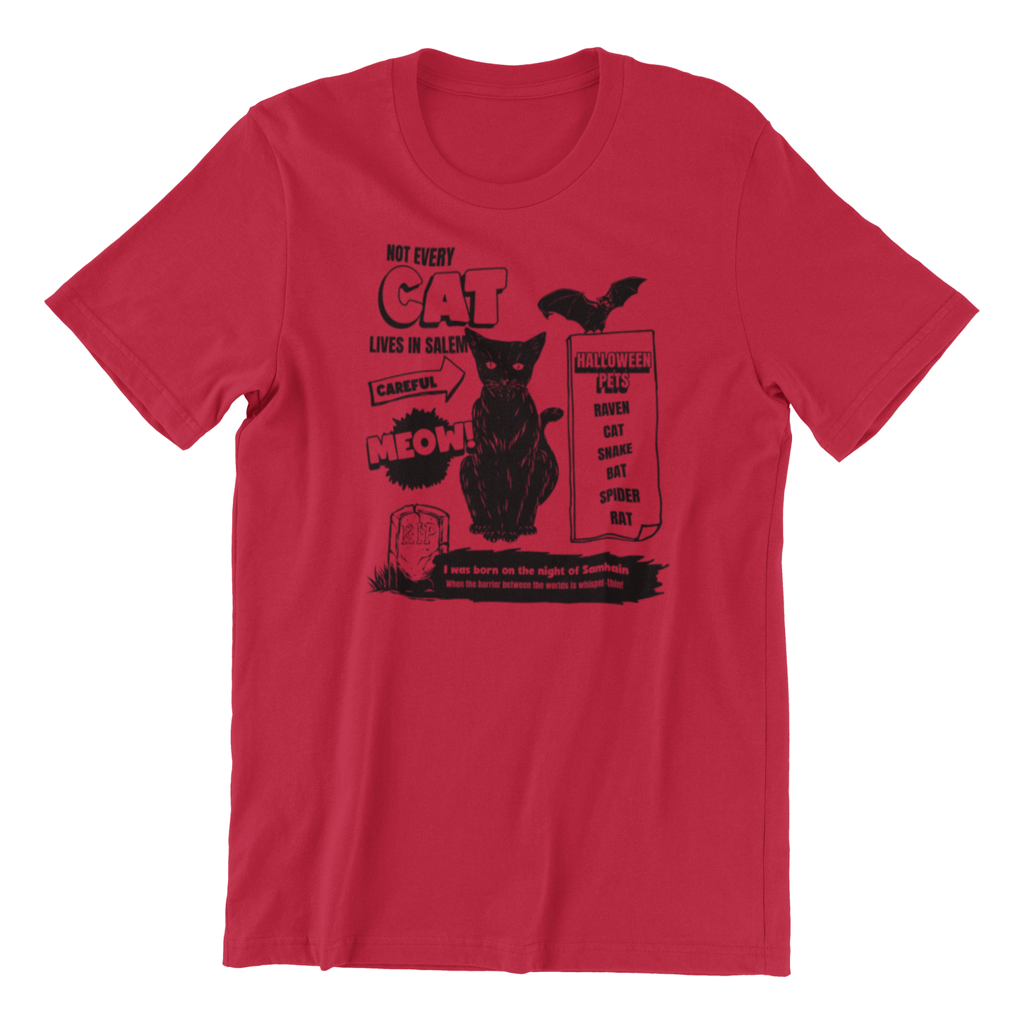 NOT EVERY CAT LEAVES IN SALEM T-SHIRT